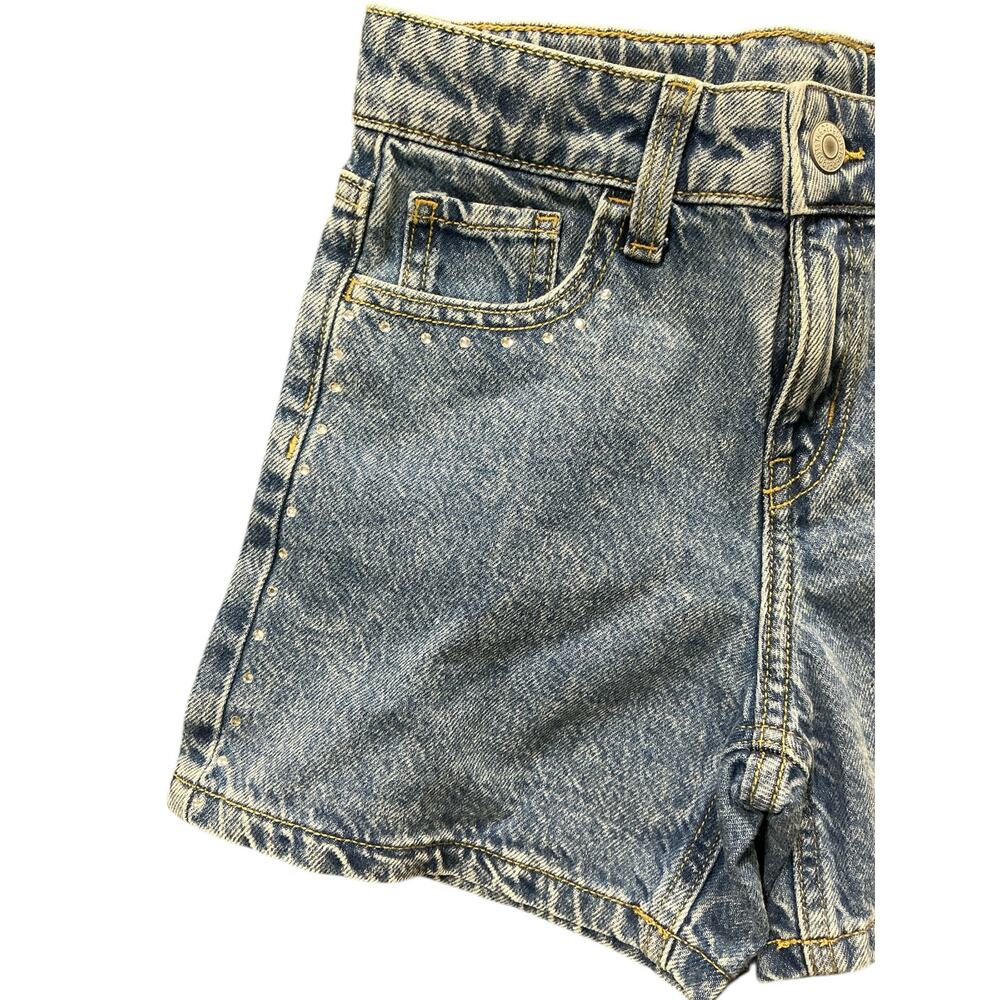 Thereabouts Girls' Rhinestone Embellished Denim Midi Shorts, Size 10 - Picture 2 of 5